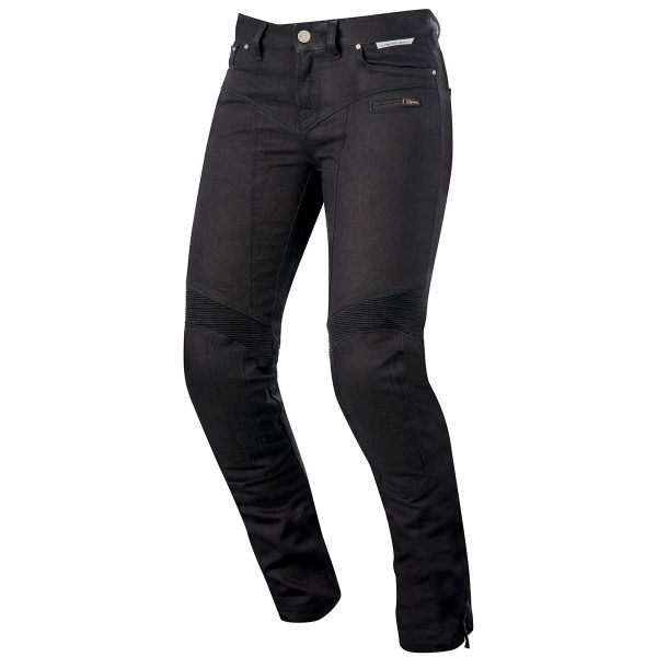Motorradjeans Alpinestars Riley Women Pro Denim Black Motorradjeans Alpinestars Riley Women Pro Denim Black