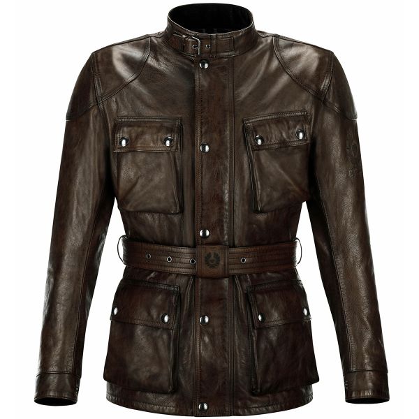 Motorradweste Belstaff Classic Trophy Leather Black Brown