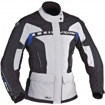 Motorradjacke Ixon Corsica Lady Grau Schwarz Blau