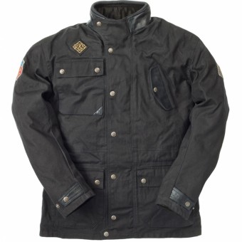 Motorradjacke Ride & Sons Escape Waxed Black Motorradjacke Ride & Sons Escape Waxed Black