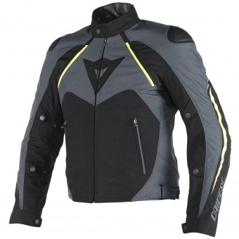 Motorradweste Dainese Hawker D-Dry Black Ebony Yellow Fluo