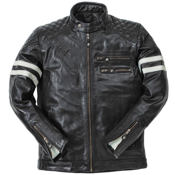 Motorradjacke Ride & Sons Magnificient Buffalo Skin Black