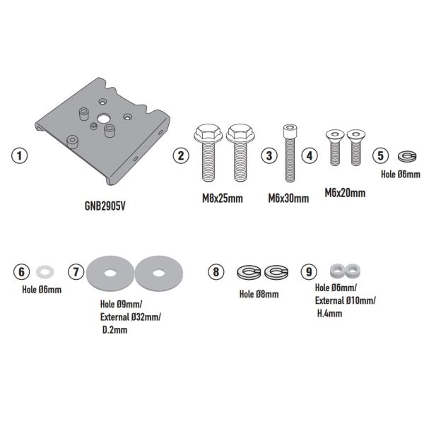 Koffer Befestigungskits Givi Specifique Kit 6421KIT Triumph Tiger Sport 660 (22-24) Koffer Befestigungskits Givi Specifique Kit 6421KIT Triumph Tiger Sport 660 (22-24)