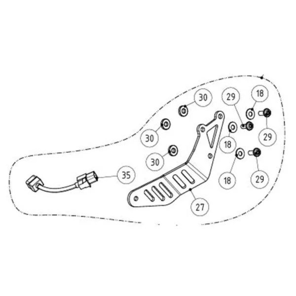 Auspuffhalter Akrapovic Auspuffhalterung P-HF1624 Tracer 9 / 9 GT / 9 GT+ (21-24)