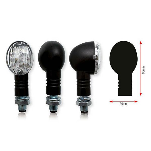 Motorrad & Roller Blinker Bihr Bullet LED Schwarz