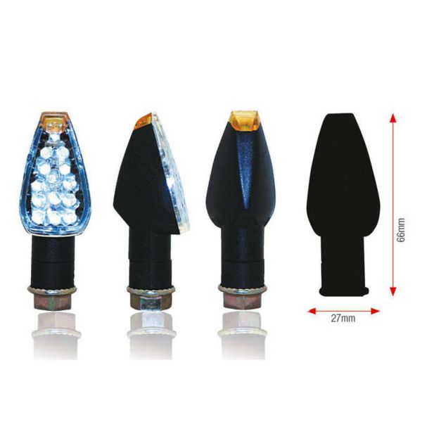 Motorrad & Roller Blinker Bihr LED-Design Schwarz