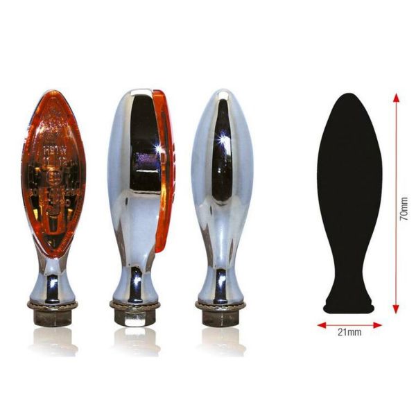 Motorrad & Roller Blinker Bihr Elise Metall Chrom