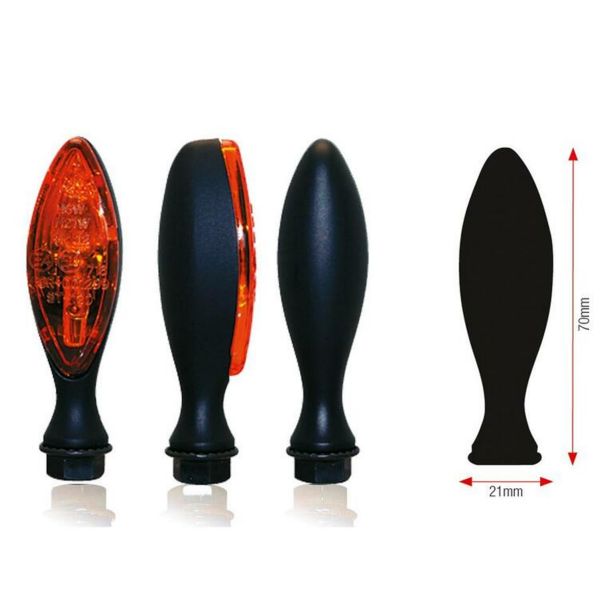 Motorrad & Roller Blinker Bihr Elise Metall Schwarz