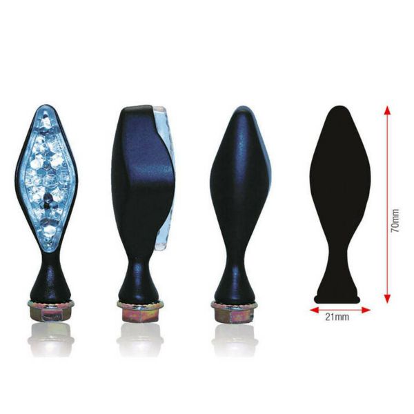 Motorrad & Roller Blinker Bihr LED-Raute Schwarz