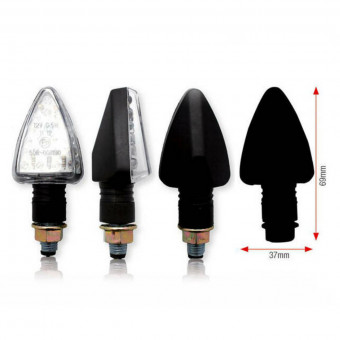 Motorrad & Roller Blinker Bihr Tri LED Schwarz