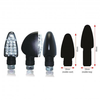 Motorrad & Roller Blinker Bihr LED-Dreieck Schwarz Motorrad & Roller Blinker Bihr LED-Dreieck Schwarz