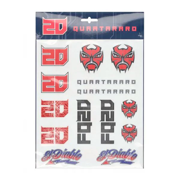 Motorrad Aufkleber Kit FABIO QUARTARARO FQ20 Big Stickers Multicolor