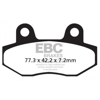Motorrad-Bremsbeläge EBC EBC Carbone Scooter SFAC086 Motorrad-Bremsbeläge EBC EBC Carbone Scooter SFAC086