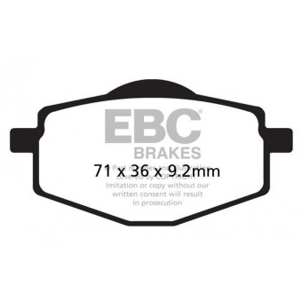 Motorrad-Bremsbeläge EBC EBC Carbone Scooter SFAC101 Motorrad-Bremsbeläge EBC EBC Carbone Scooter SFAC101