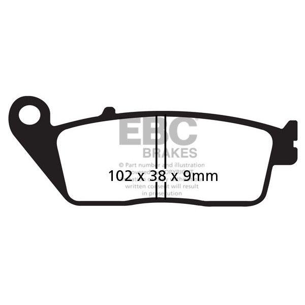 Motorrad-Bremsbeläge EBC EBC Carbone Scooter SFAC142 Motorrad-Bremsbeläge EBC EBC Carbone Scooter SFAC142