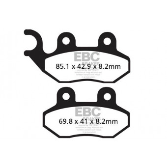 Motorrad-Bremsbeläge EBC EBC Carbone Scooter SFAC264 Motorrad-Bremsbeläge EBC EBC Carbone Scooter SFAC264