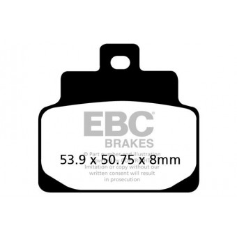 Motorrad-Bremsbeläge EBC EBC Carbone Scooter SFAC301 Motorrad-Bremsbeläge EBC EBC Carbone Scooter SFAC301