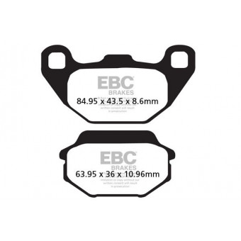 Motorrad-Bremsbeläge EBC EBC Carbone Scooter SFAC305 Motorrad-Bremsbeläge EBC EBC Carbone Scooter SFAC305