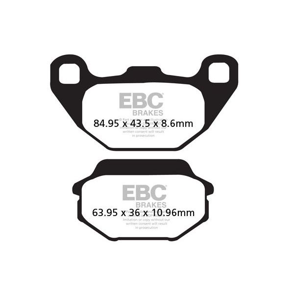 Motorrad-Bremsbeläge EBC EBC Carbone Scooter SFAC305 Motorrad-Bremsbeläge EBC EBC Carbone Scooter SFAC305