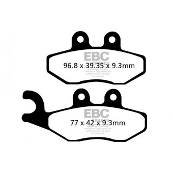 Motorrad-Bremsbeläge EBC EBC Carbone Scooter SFAC353 Motorrad-Bremsbeläge EBC EBC Carbone Scooter SFAC353