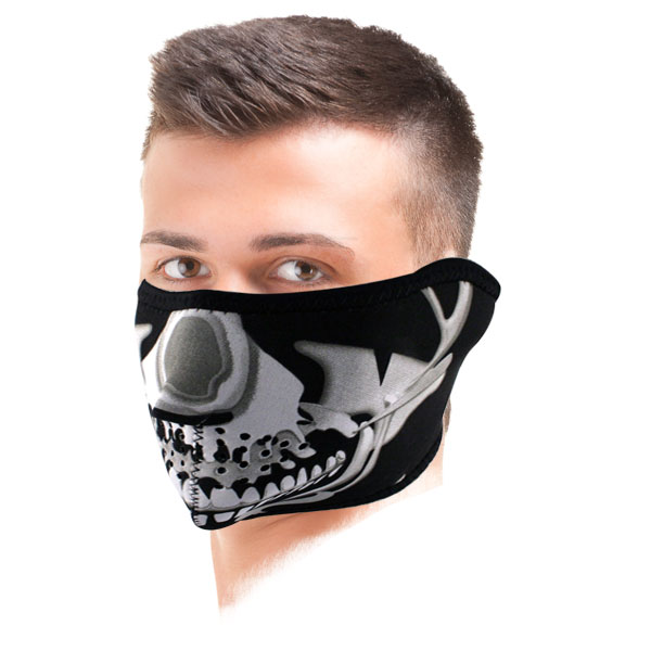 Motorrad-Halswrmer Zanheadgear Chrome Skull