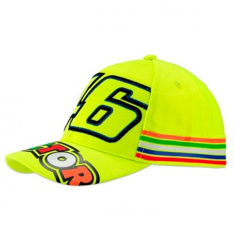 Motorrad Kappen VR 46 Cap Kid Stripes Yellow