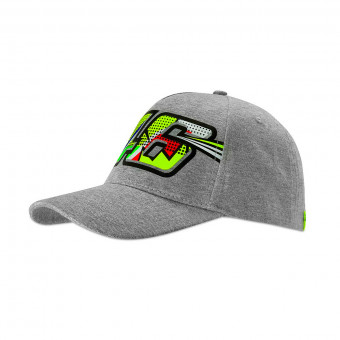 Motorrad Kappen VR 46 Cap Woman Classic Pop Art Grey