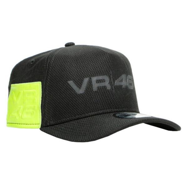 Motorrad Kappen Dainese VR46 9forty Cap Black Yellow Fluo