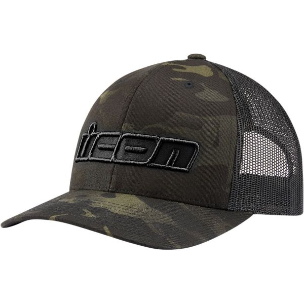 Motorrad Kappen ICON MC Punch Hat Black Camo Motorrad Kappen ICON MC Punch Hat Black Camo