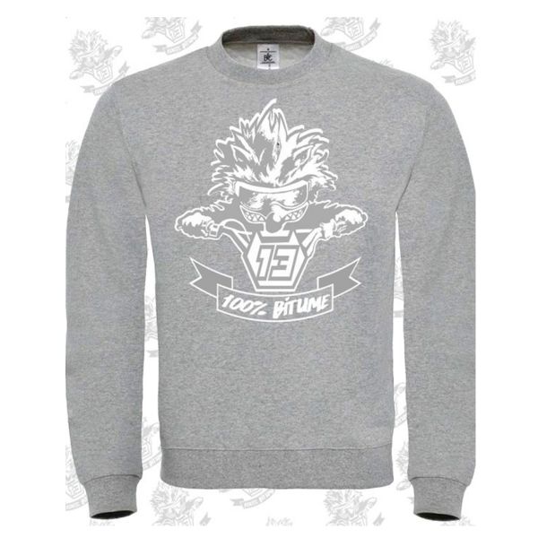 Motorrad Pullover 100% Bitume Pull Niglo Grey