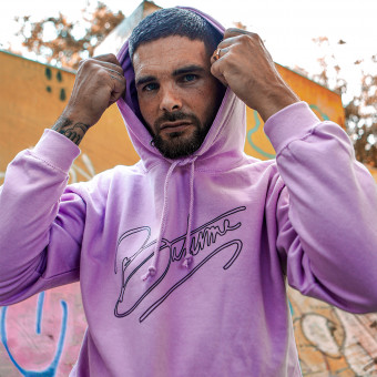 Motorrad Pullover 100% Bitume Art Letter Lavender Black Hoodie