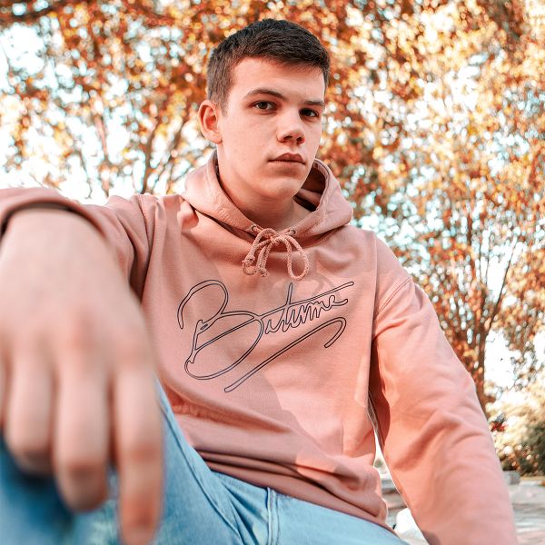 Motorrad Pullover 100% Bitume Art Letter Pink Black Hoodie