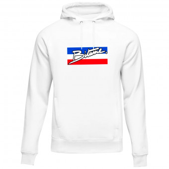 Motorrad Pullover 100% Bitume Hoodie HilfiNouch White