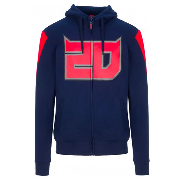 Motorrad Pullover FABIO QUARTARARO Zipped Hoodie 20 Blue