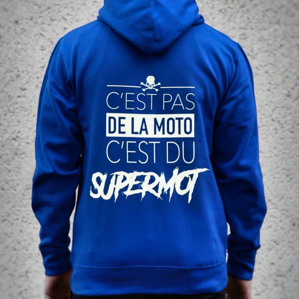 Motorrad Pullover Kikaninac Blue Supermot Sweat Hoodie