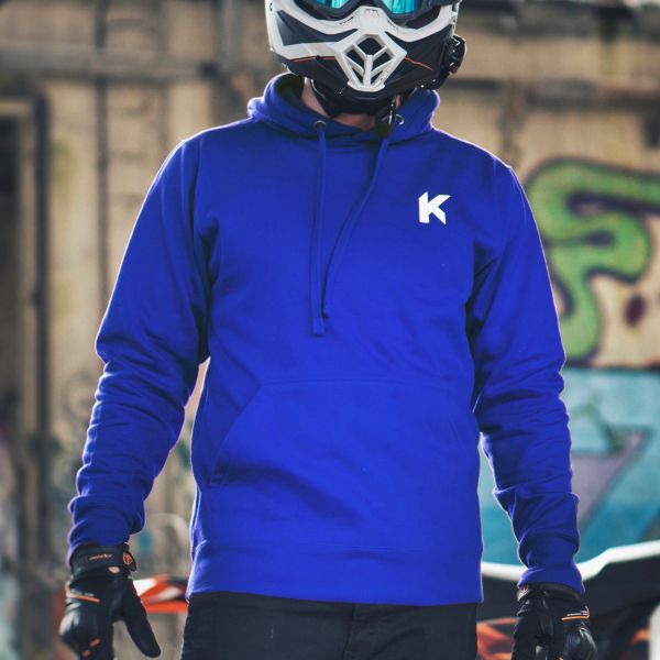 Kikaninac Sweat Hoodie Supermot Skull Blue