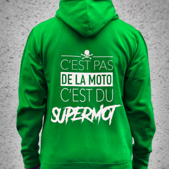 Motorrad Pullover Kikaninac Sweat Hoodie Supermot Green