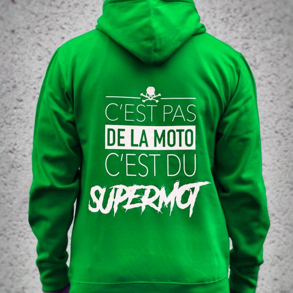 Motorrad Pullover Kikaninac Sweat Hoodie Supermot Green
