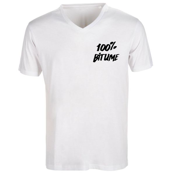 Motorrad T-Shirts  100% Bitume Asphalt White