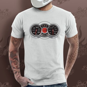 Motorrad T-Shirts  Gaaz Compteur (Wei)