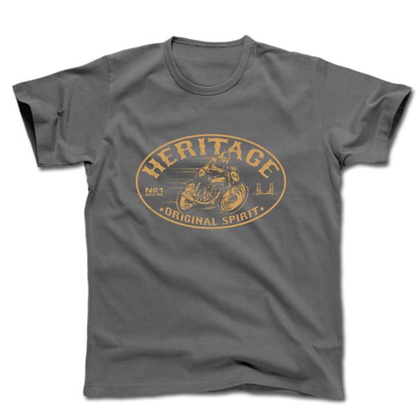 Motorrad T-Shirts  HARISSON Heritage Grau