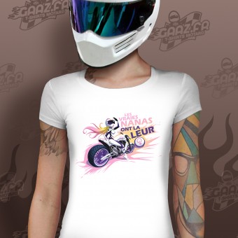 Motorrad T-Shirts  Gaaz Les Vraies Nanas Frau (Weiss)