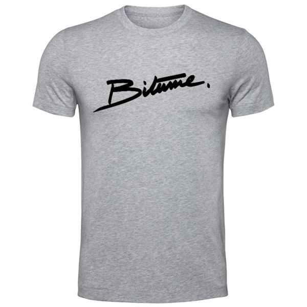 Motorrad T-Shirts  100% Bitume Signature Big Grey