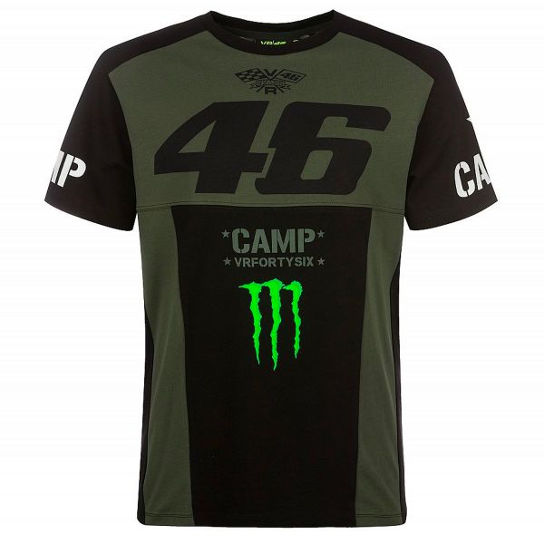 Motorrad T-Shirts  VR 46 T-Shirt Camp Monster Dual Green Army