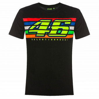 Motorrad T-Shirts  VR 46 T-Shirt Classic Stripes Black