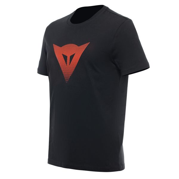 Motorrad T-Shirts  Dainese Logo Black Fluo Red