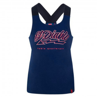 Motorrad T-Shirts  FABIO QUARTARARO El-Diablo Elastic Band Tank-Top Blue