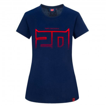 Motorrad T-Shirts  FABIO QUARTARARO T-Shirt Flock 20 Woman Blue