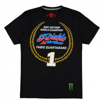 Motorrad T-Shirts  FABIO QUARTARARO FQ20 Champion 2021 Black Motorrad T-Shirts  FABIO QUARTARARO FQ20 Champion 2021 Black