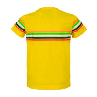 VR 46 T-Shirt Kid Stripes Yellow